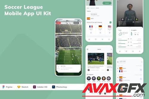 Soccer League Mobile App UI Kit