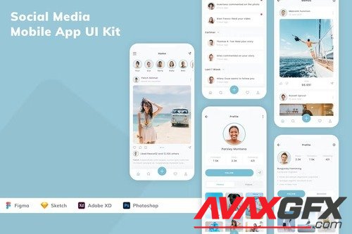 Social Media Mobile App UI Kit