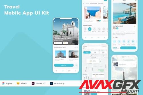 Travel Mobile App UI Kit 6NCAMUK