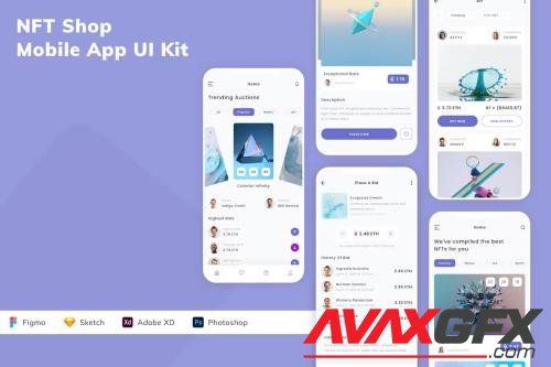 NFT Shop Mobile App UI Kit LP7WHUZ