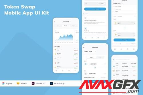 Token Swap Mobile App UI Kit 6SK26BF