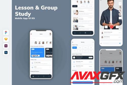 Lesson & Group Study Mobile App UI Kit ZZ5BGL9