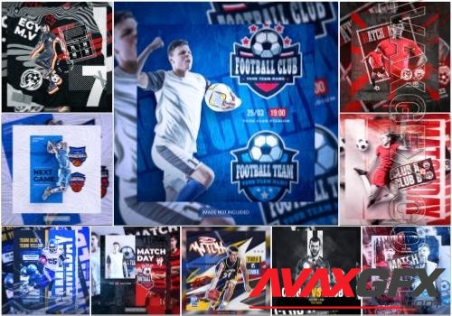 PSD soccer, american football, basketball club social media banner [PSD]