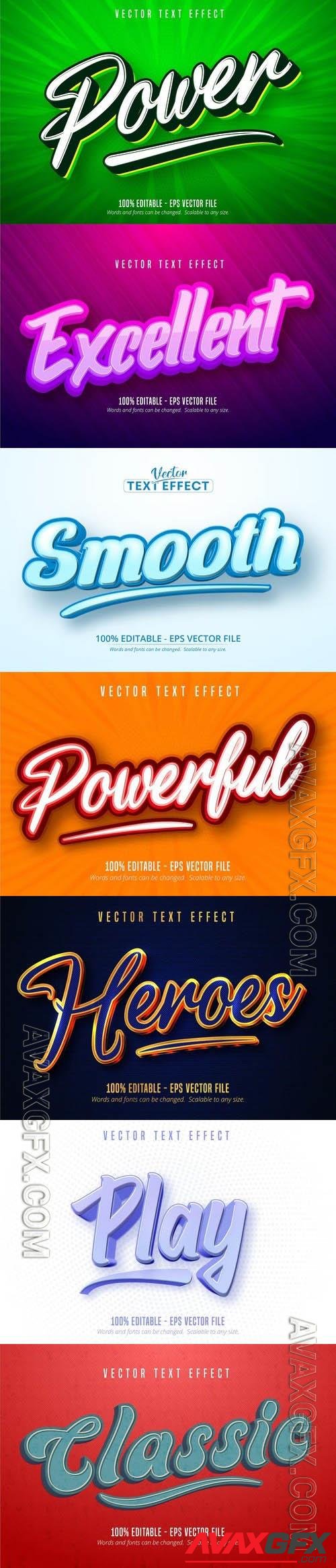 Vector 3d text editable, text effect font vol 119 [EPS]