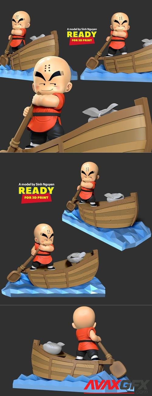 Kid Krillin 3D Print