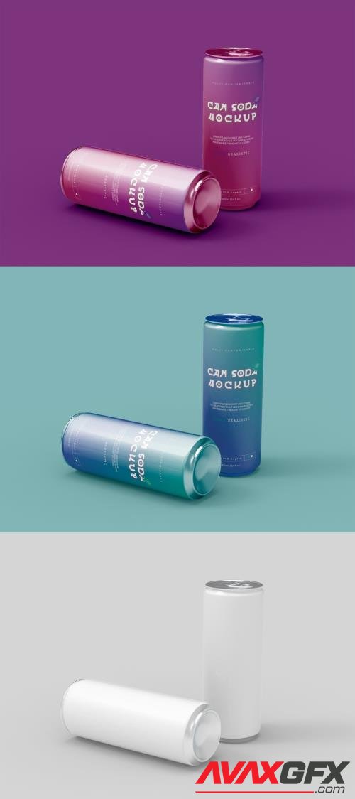 Two Beverage Can Mockup 442175936 [Adobestock]