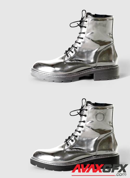 Metallic Ankle Boots Mockup 442162655 [Adobestock]