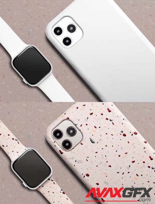 Terrazzo Phone Case and Smartwatch Band Mockup 437289002 [Adobestock]