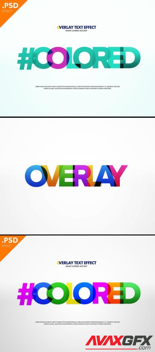 Blended Colors Overlay Text Effect 436105705 [Adobestock]