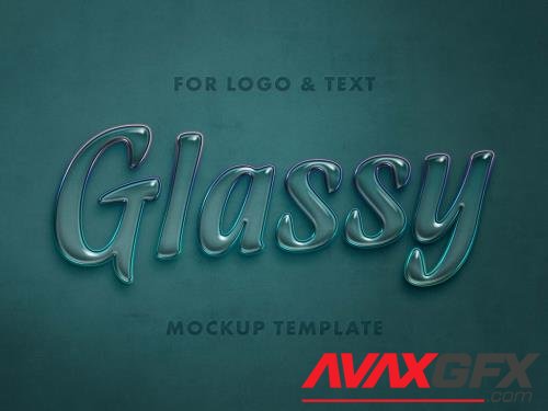 Green 3D Glass Text Effect Mockup 433475019 [Adobestock]