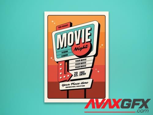 Movie Night Flyer 424233656 [Adobestock]