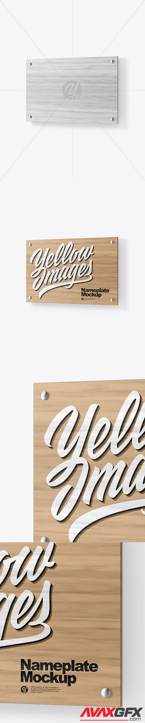 Wooden Nameplate Mockup 50972 [TIF]
