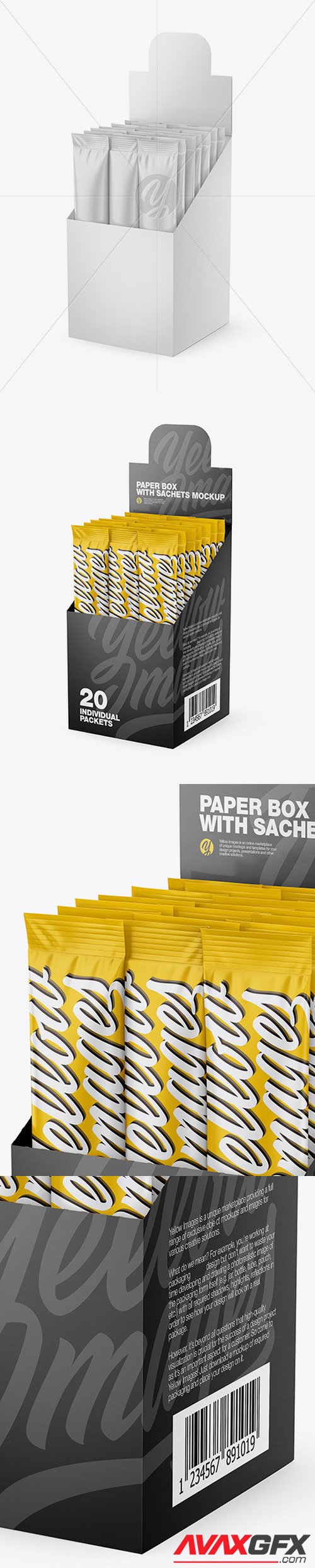 Opened Textured Box w/ 20 Matte Sachets 50623 [TIF]