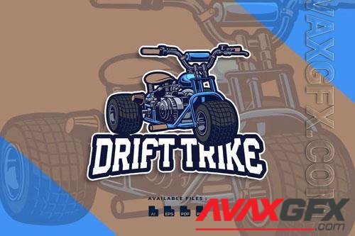 Drift Trike Bike Illustration Logo