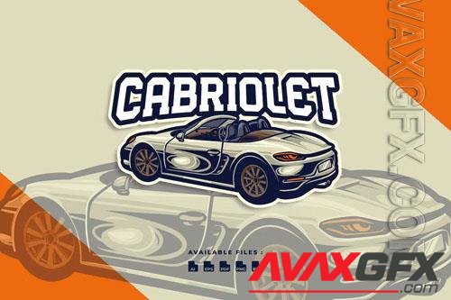 Cabriolet Car Automotive Transportation Logo vol 3