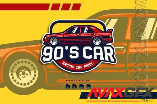 90's Car Automotive Transportation Logo