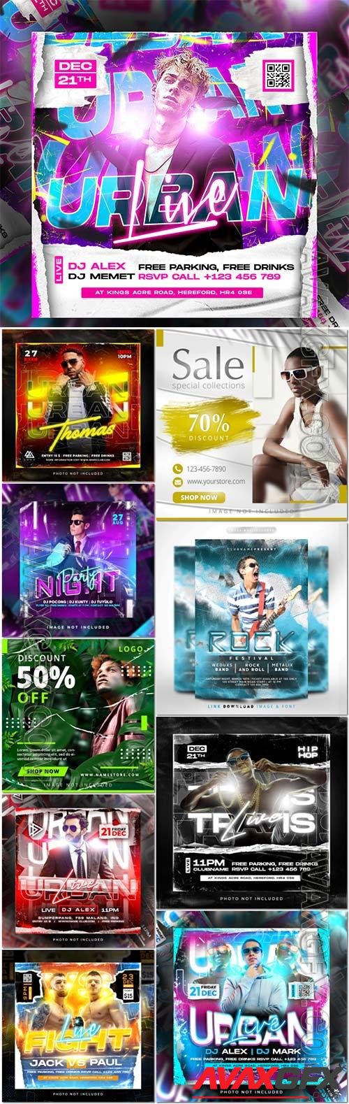 10 Flyer social media post, psd banner set vol 216