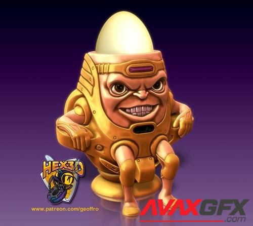 Hex3D - Modok Egg Cup 3D Print