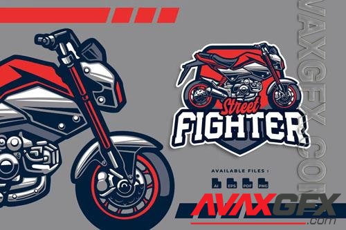 Street Fighter Motorcycle Automotive logo