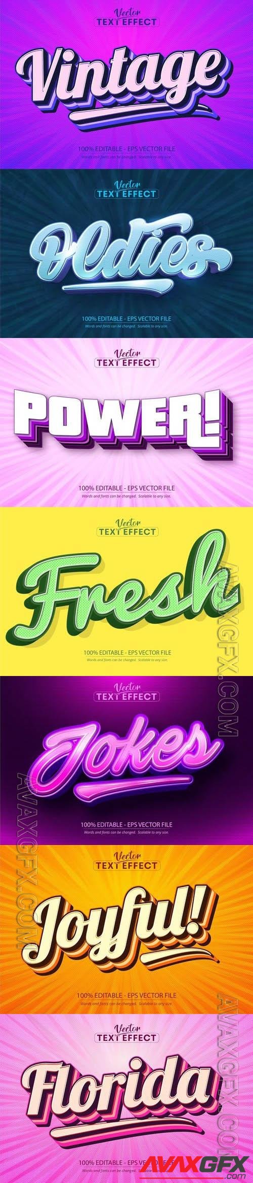 Vector 3d text editable, text effect font vol 132