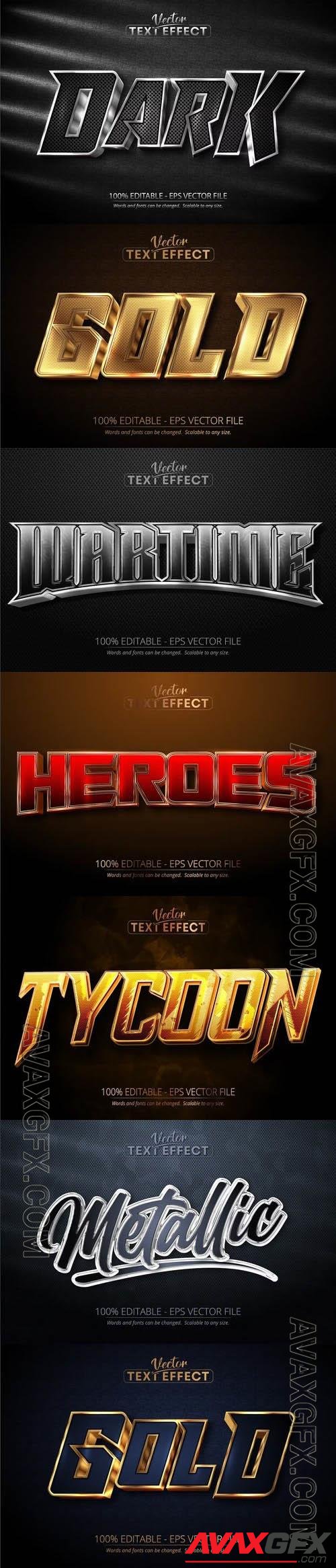 Vector 3d text editable, text effect font vol 129