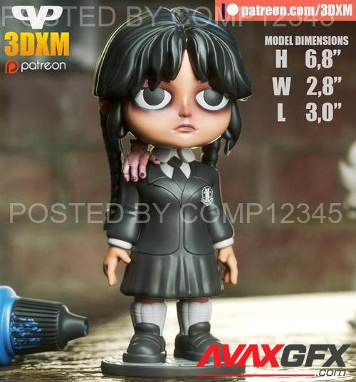 Wednesday Addams Chibi 3D Print