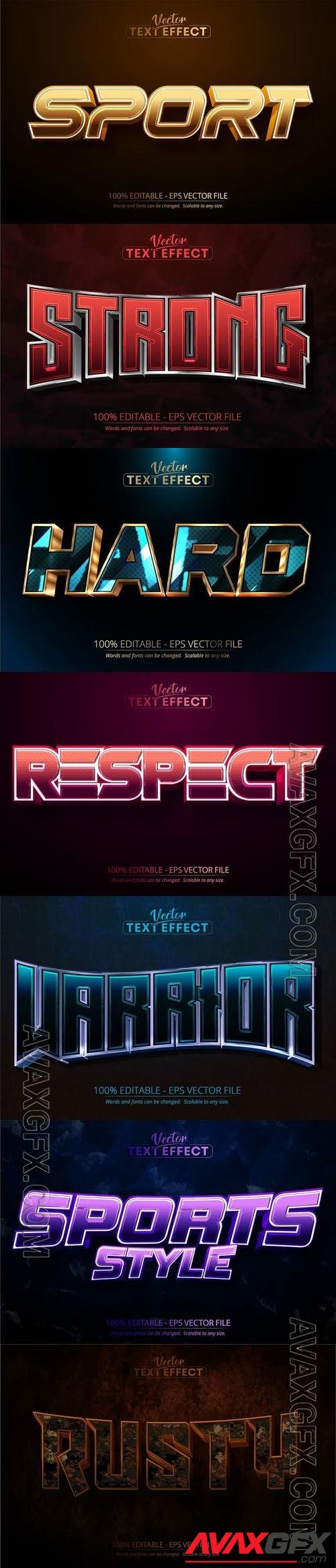 Vector 3d text editable, text effect font vol 137