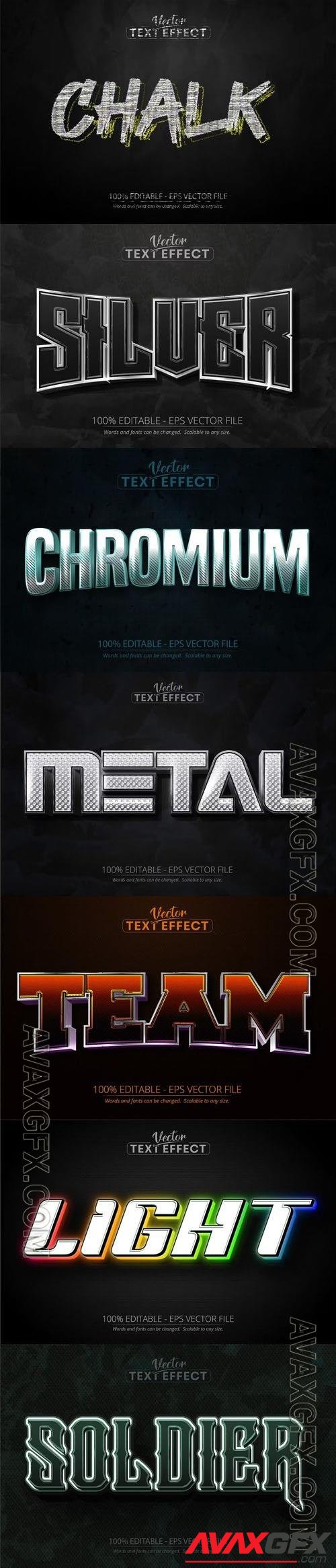 Vector 3d text editable, text effect font vol 133