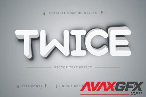 Twirl Twice - Editable Text Effect - 13467531