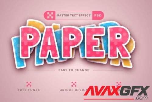 Paper Craft - Editable Text Effect - 13472286
