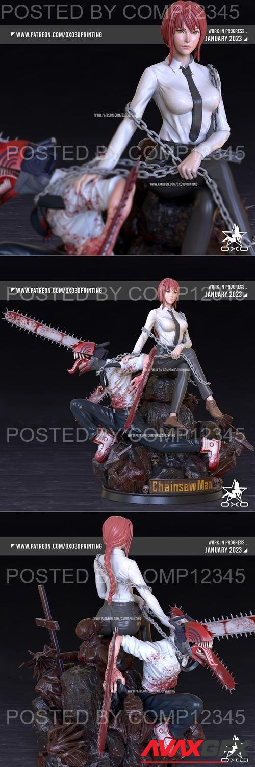 OXO3D - Makima and Denji - ChainSaw Man_SFW_NSFW 3D Print