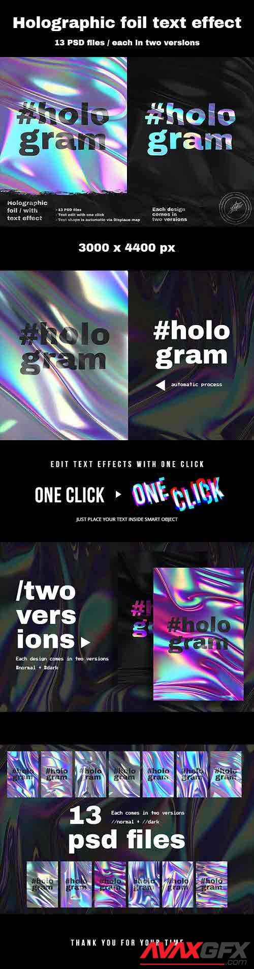 Holographic Foil with Text Effect Vol 2 - 44226804