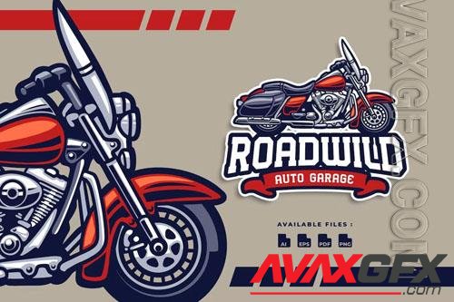 Roadwild Motorcycle Automotive logo design templates