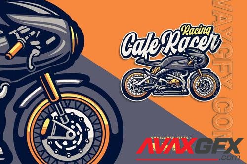 Racing Cafe Racer Motorcycle Automotive logo design templates