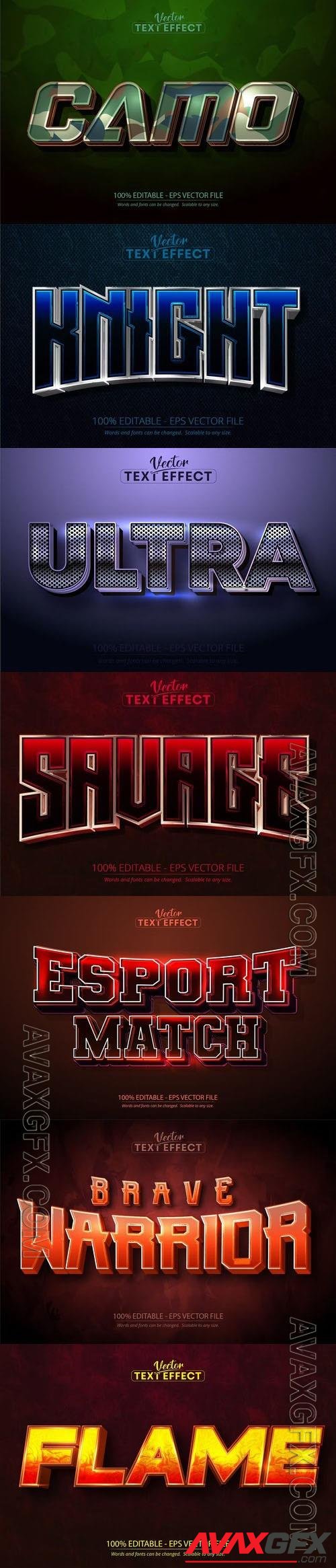 Vector 3d text editable, text effect font vol 147