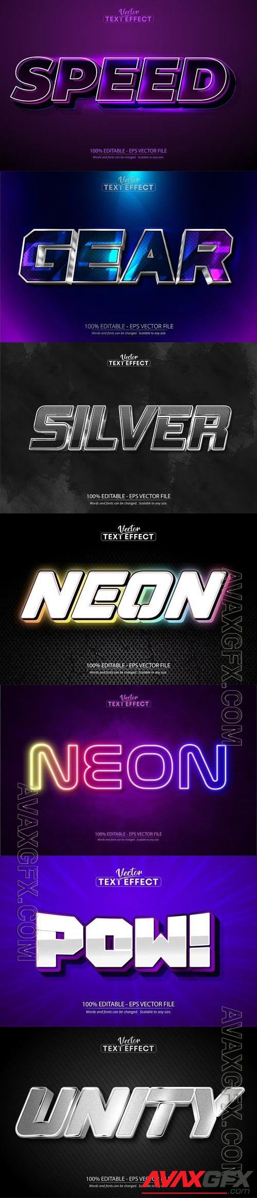 Vector 3d text editable, text effect font vol 146