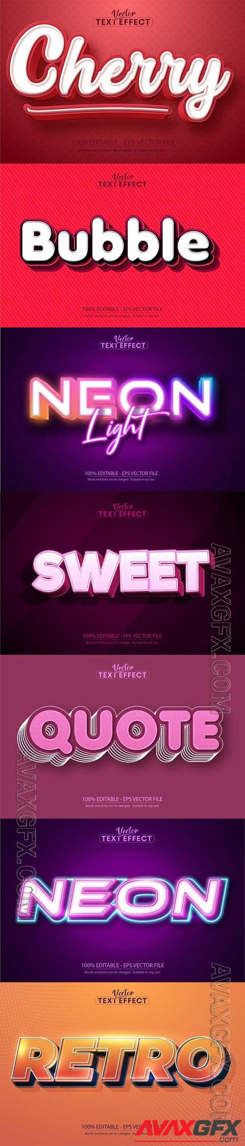 Vector 3d text editable, text effect font vol 145