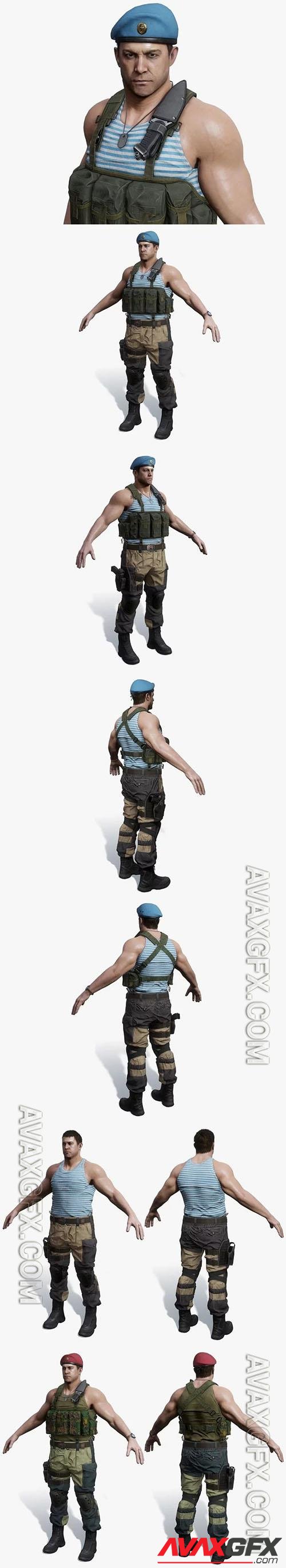 Army man paratrooper