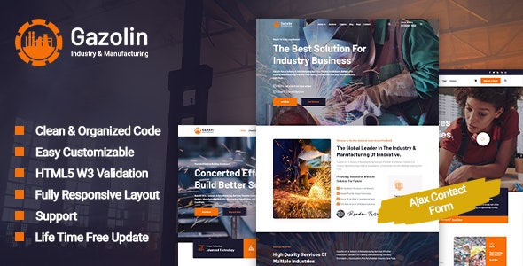 Gazolin - Industry & Manufacturing HTML Template 36188042