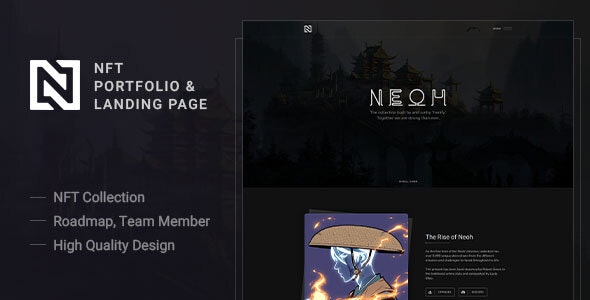 Neoh - NFT Portfolio and Landing Page React Nextjs Template 38503762