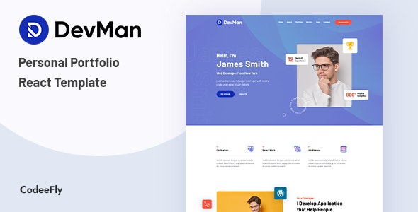 Devman - Personal Portfolio React Template 39178744