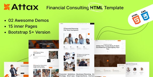 Attax - Tax Advisor Consulting HTML Template 43838545