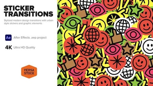 Sticker Transitions 43856245 [Videohive]