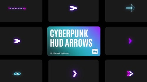Cyberpunk HUD Arrow for After Effects 43856585 [Videohive]