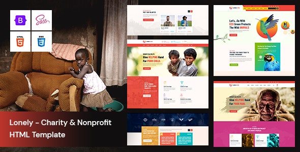 Lonely - Charity & Nonprofit HTML Template 43968319