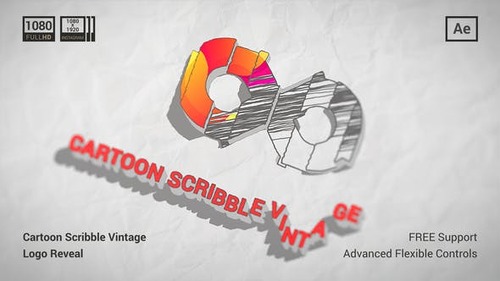 Cartoon Scribble Vintage Logo Reveal 43999031 [Videohive]