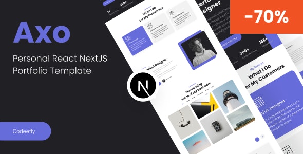 Axo personal portfolio React NextJs Template 44287838