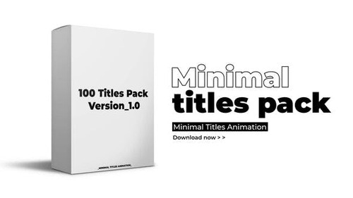 Minimal Titles Pack | After Effects 44420932 [Videohive]