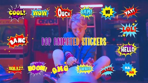 Animated Pop Stickers Element Pack After Effects Template 44499573 [Videohive]