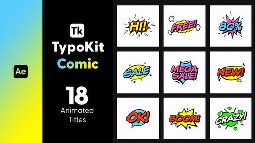 Typo Kit Comic Titles for After Affects 44546011 [Videohive]